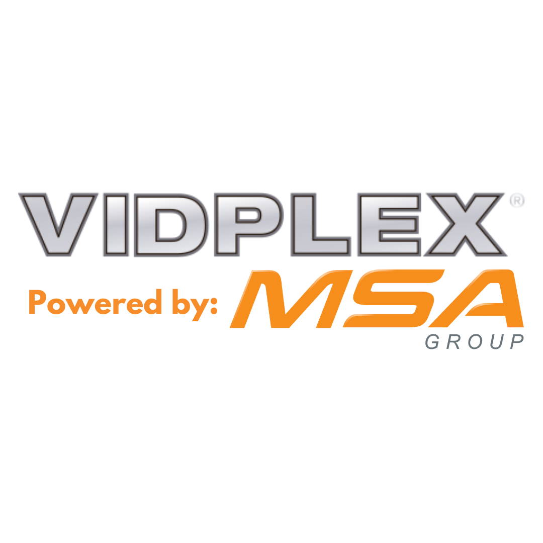 Logotipo de Vidplex International, fabricante colombiano de vidrios de seguridad powered by MSA Group